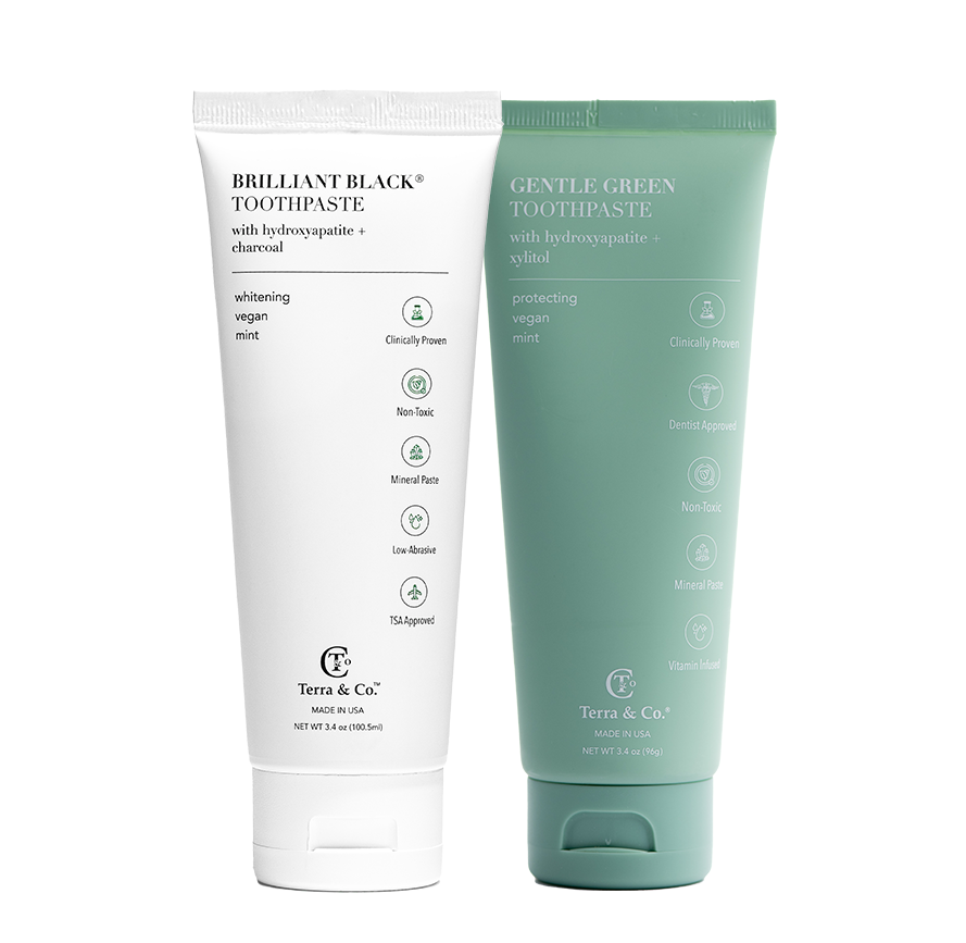 Brilliant Black® Toothpaste | Fluoride-Free Activated Charcoal Whitening – Terra &amp; Co.