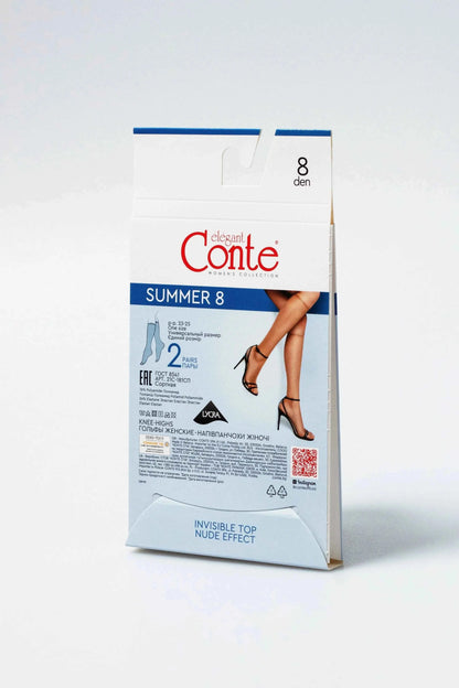 Knee Highs Conte Summer 8 Den (2 pairs)