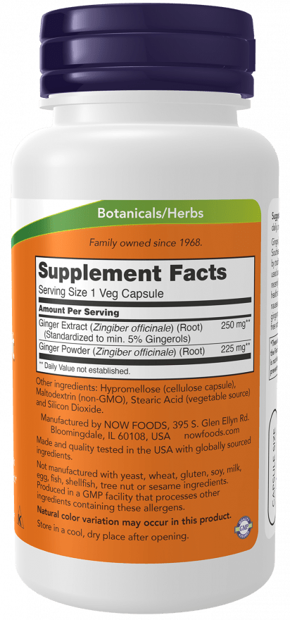 Ginger Root Extract 250mg by Country Life Natural Foods