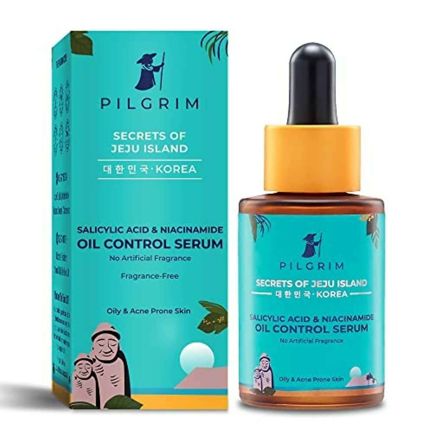 Pilgrim 2% Salicylic Acid + 3% Niacinamide Oil Control Serum For Oily &amp; Acne-Prone Skin - Korean Skin Care