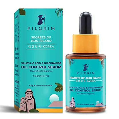 Pilgrim 2% Salicylic Acid + 3% Niacinamide Oil Control Serum For Oily &amp; Acne-Prone Skin - Korean Skin Care