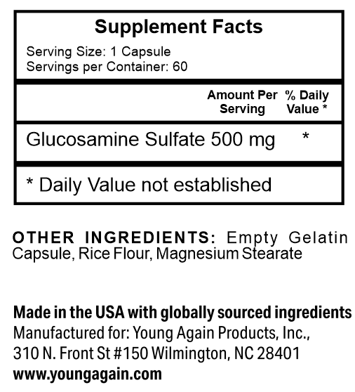 Glucosamine (Sulfate) - Best for Arthritis And Inflammation by Young Again