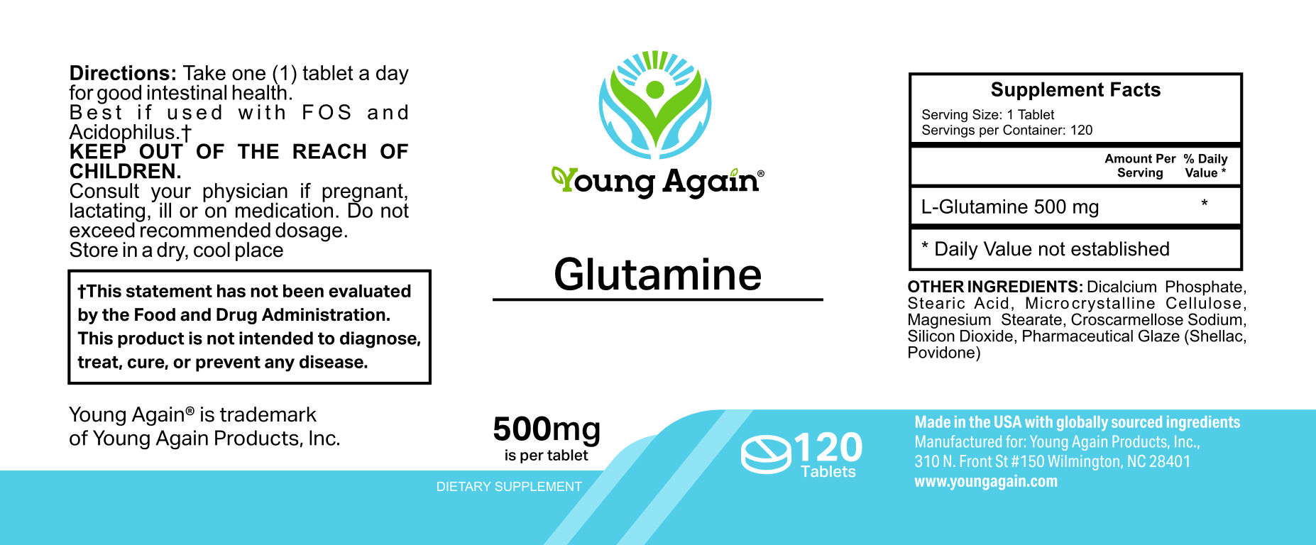 L-Glutamine - Intestines And Colon Health Support by Young Again