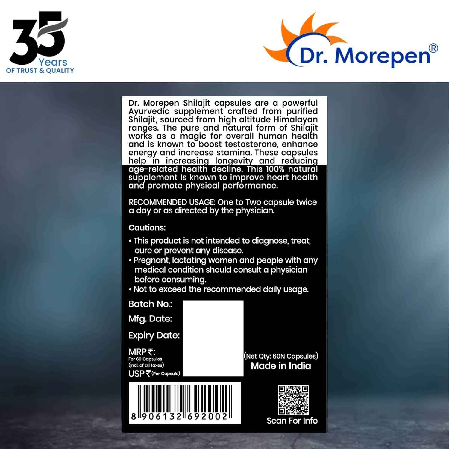 Dr. Morepen S J Capsules and Testosterone Booster Tablets Combo