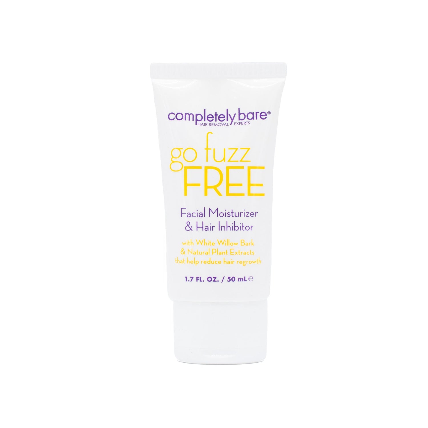 Completely Bare Go Fuzz Free Facial Moisturizer &amp; Hair Inhibitor 1.7oz - New