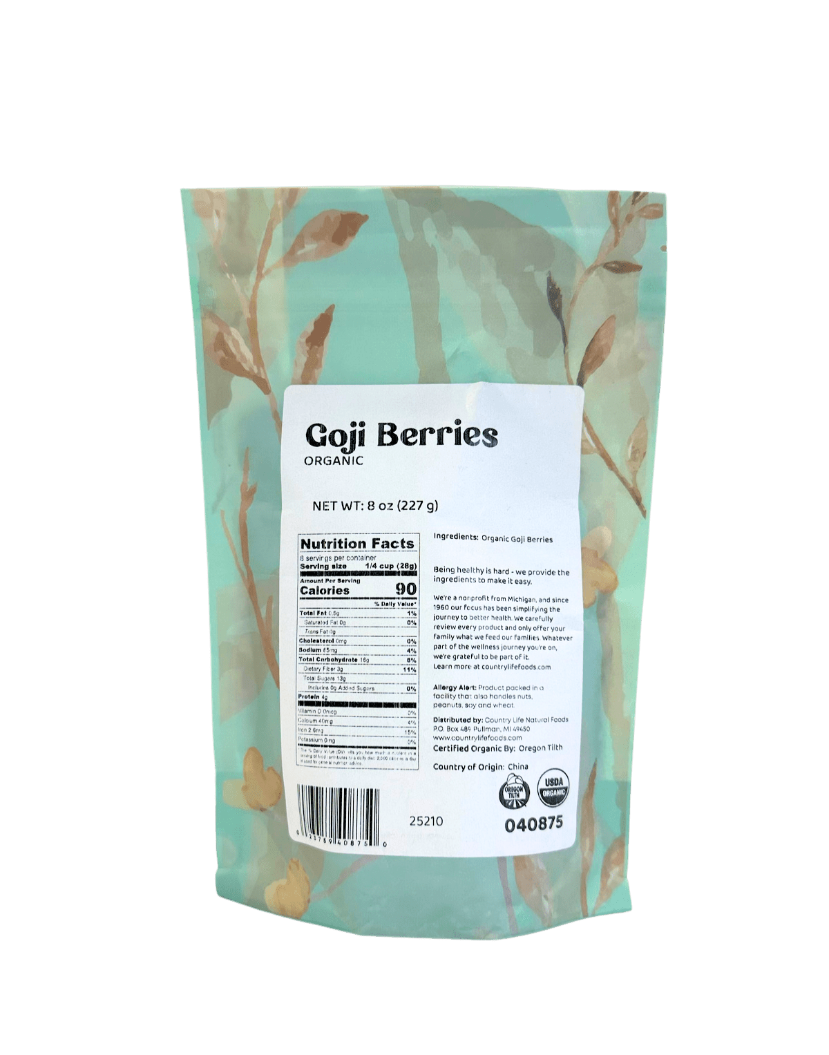 Goji Berries, Organic by Country Life Natural Foods