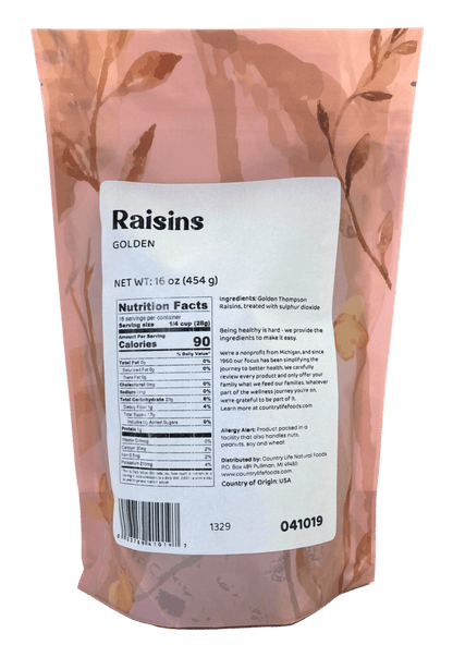 Raisins, Golden by Country Life Natural Foods