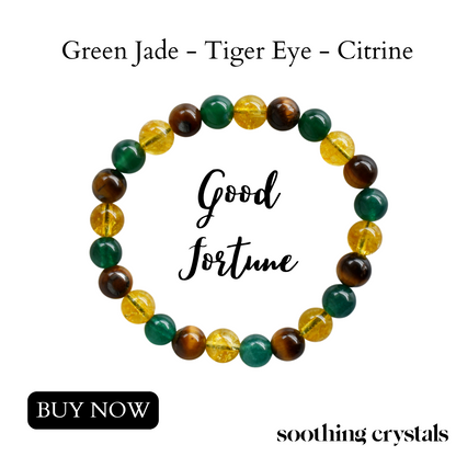 Harbouring GOOD FORTUNE Crystal Bracelet (Wisdom and Luck)  DestGlow