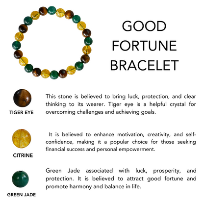 Harbouring GOOD FORTUNE Crystal Bracelet (Wisdom and Luck)  DestGlow