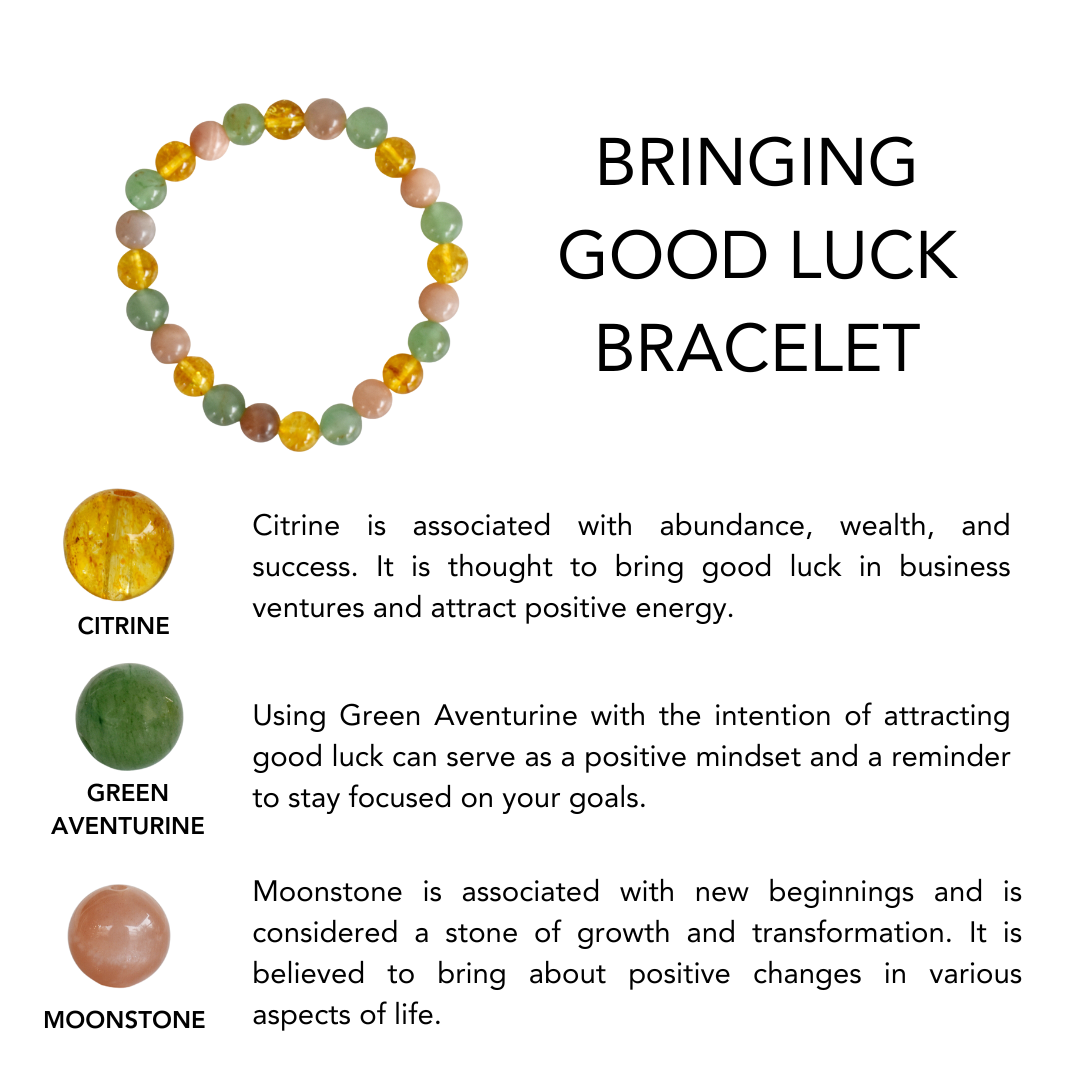 Bringing GOOD LUCK Crystal Bracelet (Inspiration, New Beginning, Confidence)  DestGlow