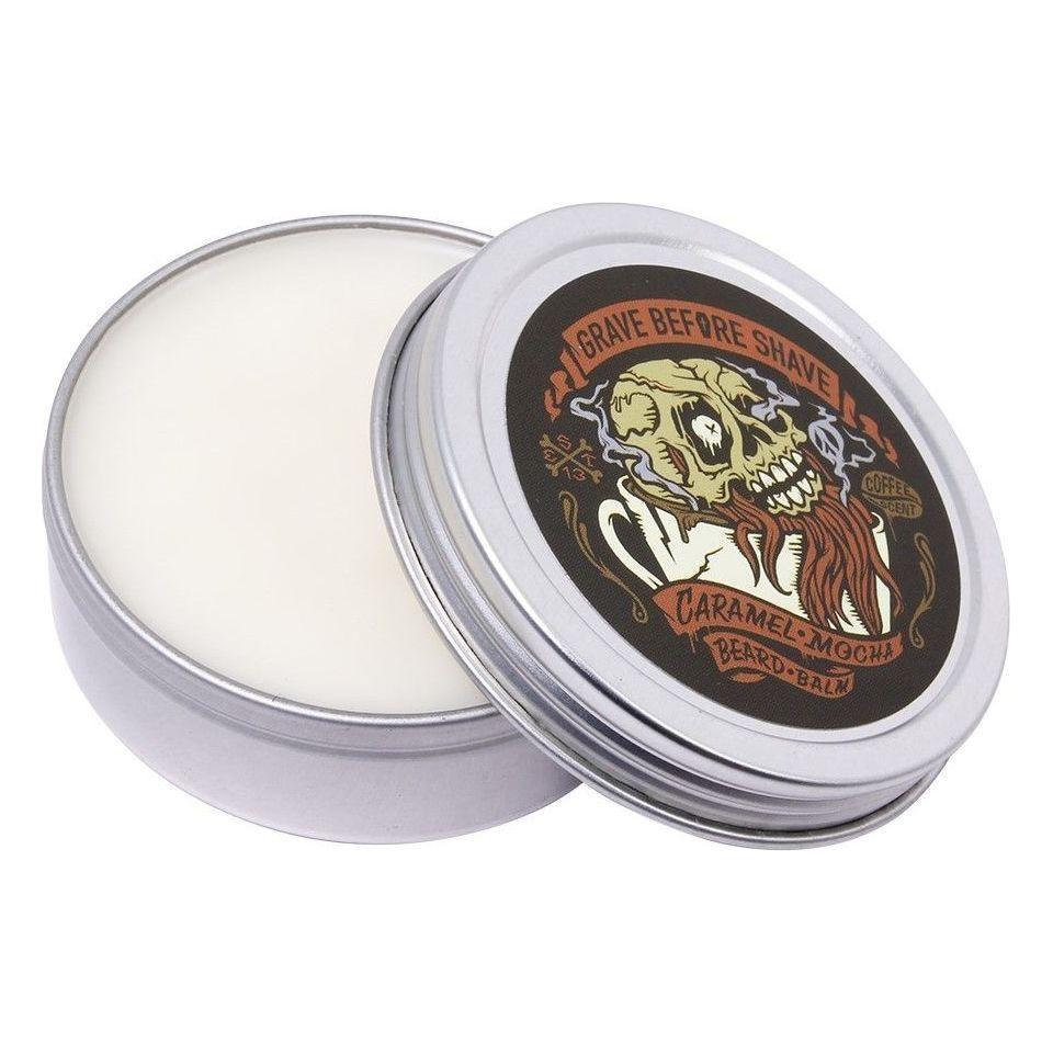 Grave Before Shave Beard Balm Caramel Mocha Blend 2 Oz Tin by Pasteur Pharmacy