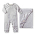 Raglan Sweater Romper & Jacquard Blanket Gift Set