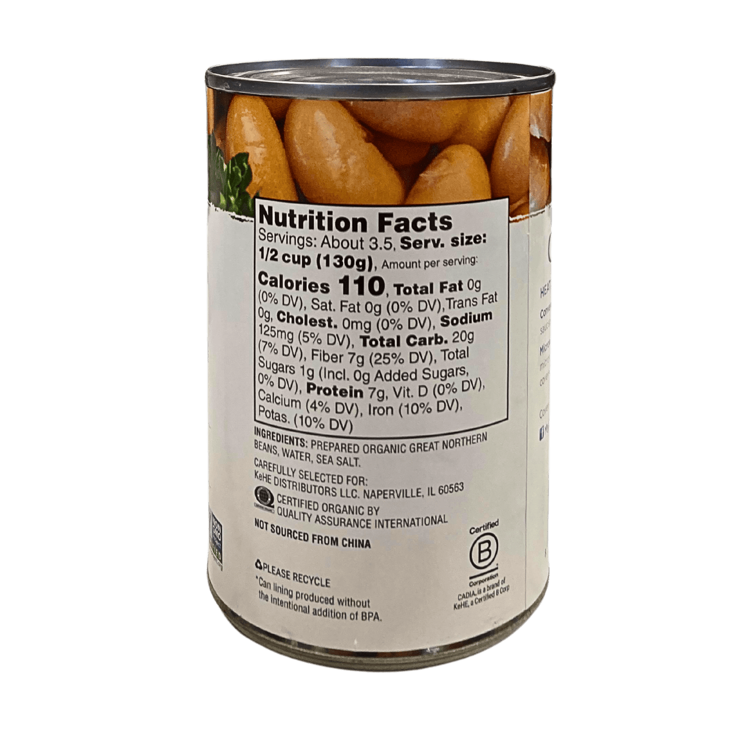 Great Northern Beans, Organic, Cadia by Country Life Natural Foods