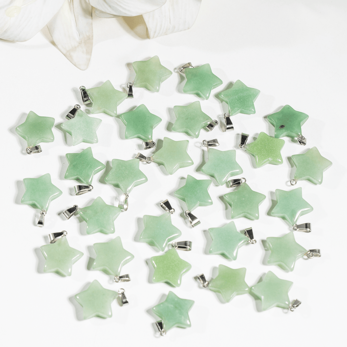 Green Aventurine  Star Pendant Necklace – Natural Crystal Gemstone Jewelry  DestGlow