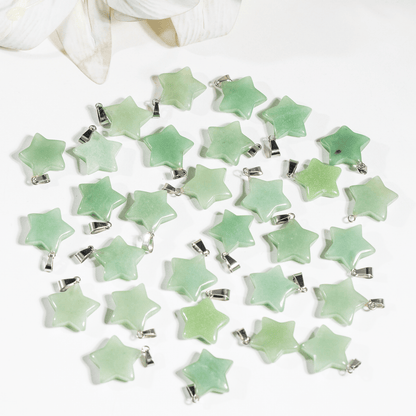 Green Aventurine  Star Pendant Necklace – Natural Crystal Gemstone Jewelry  DestGlow