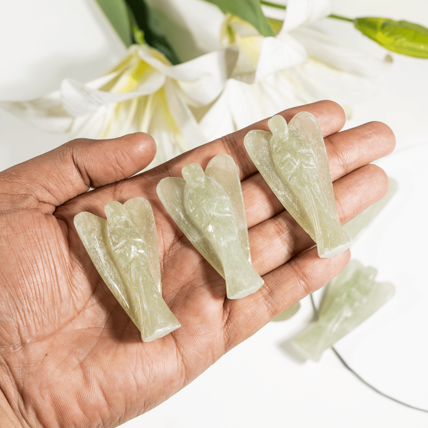 Green Aventurine Crystal Angel Pocket Guardian  DestGlow