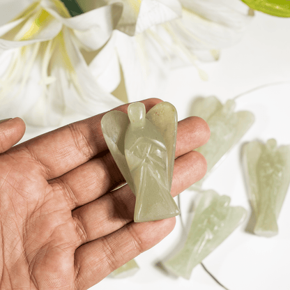 Green Aventurine Crystal Angel Pocket Guardian  DestGlow