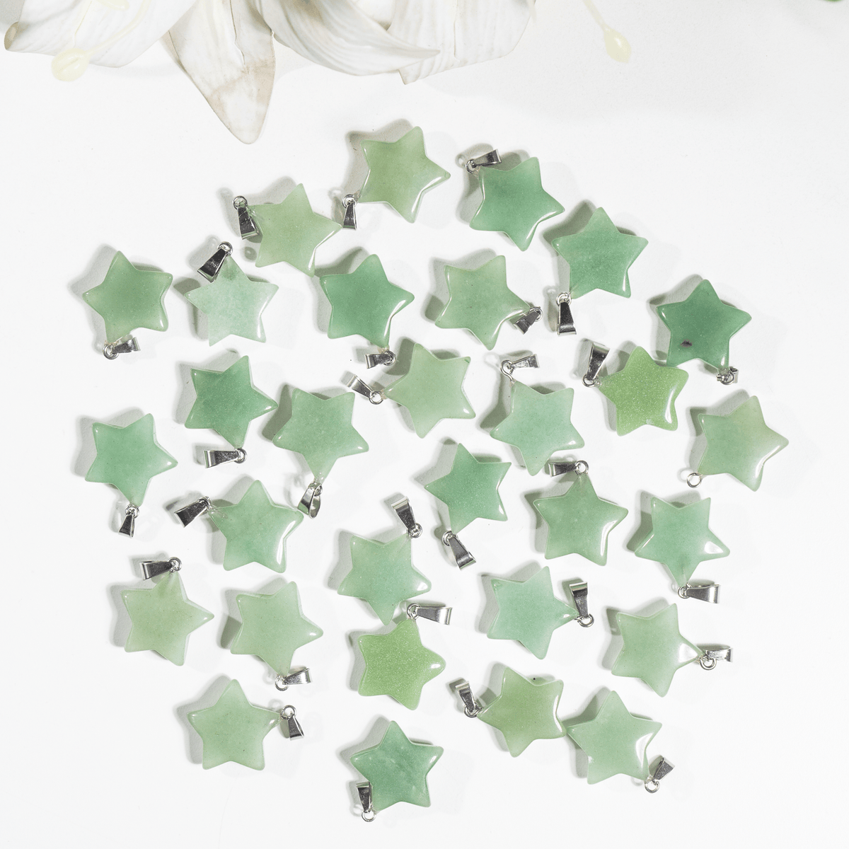 Green Aventurine  Star Pendant Necklace – Natural Crystal Gemstone Jewelry  DestGlow