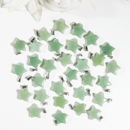 Green Aventurine  Star Pendant Necklace – Natural Crystal Gemstone Jewelry  DestGlow