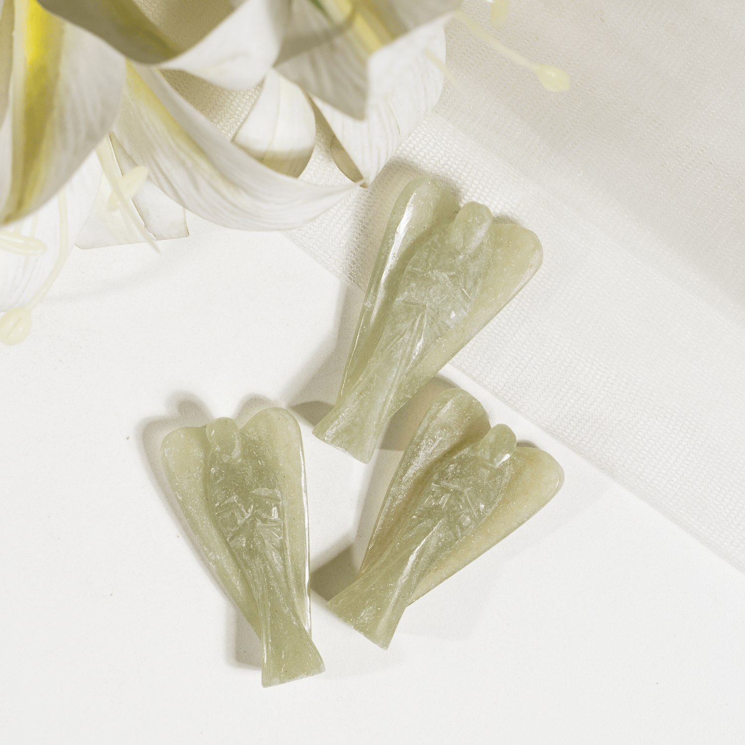Green Aventurine Crystal Angel Pocket Guardian  DestGlow