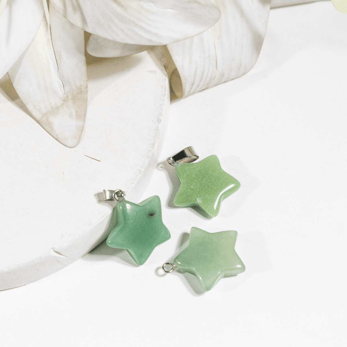 Green Aventurine  Star Pendant Necklace – Natural Crystal Gemstone Jewelry  DestGlow