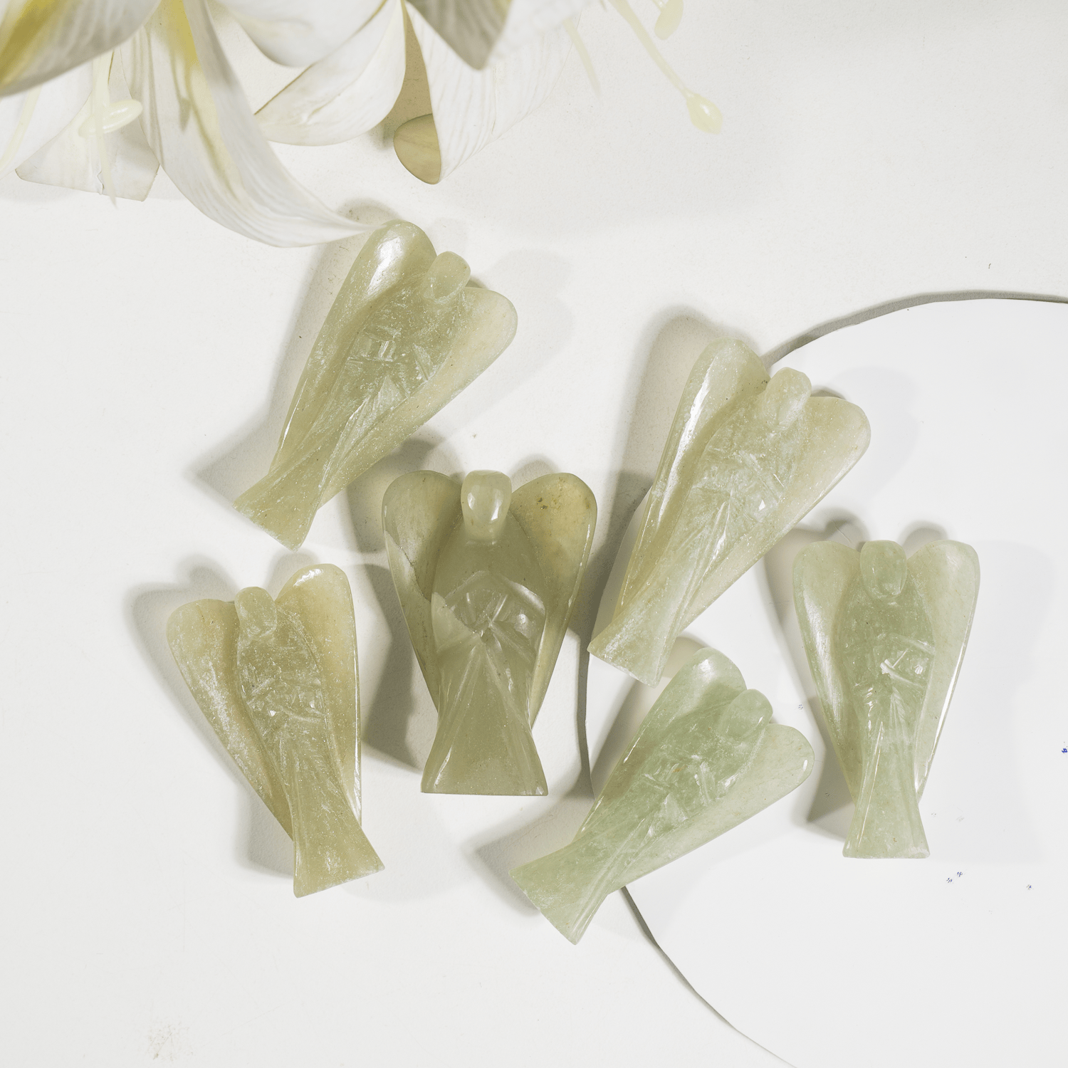 Green Aventurine Crystal Angel Pocket Guardian  DestGlow