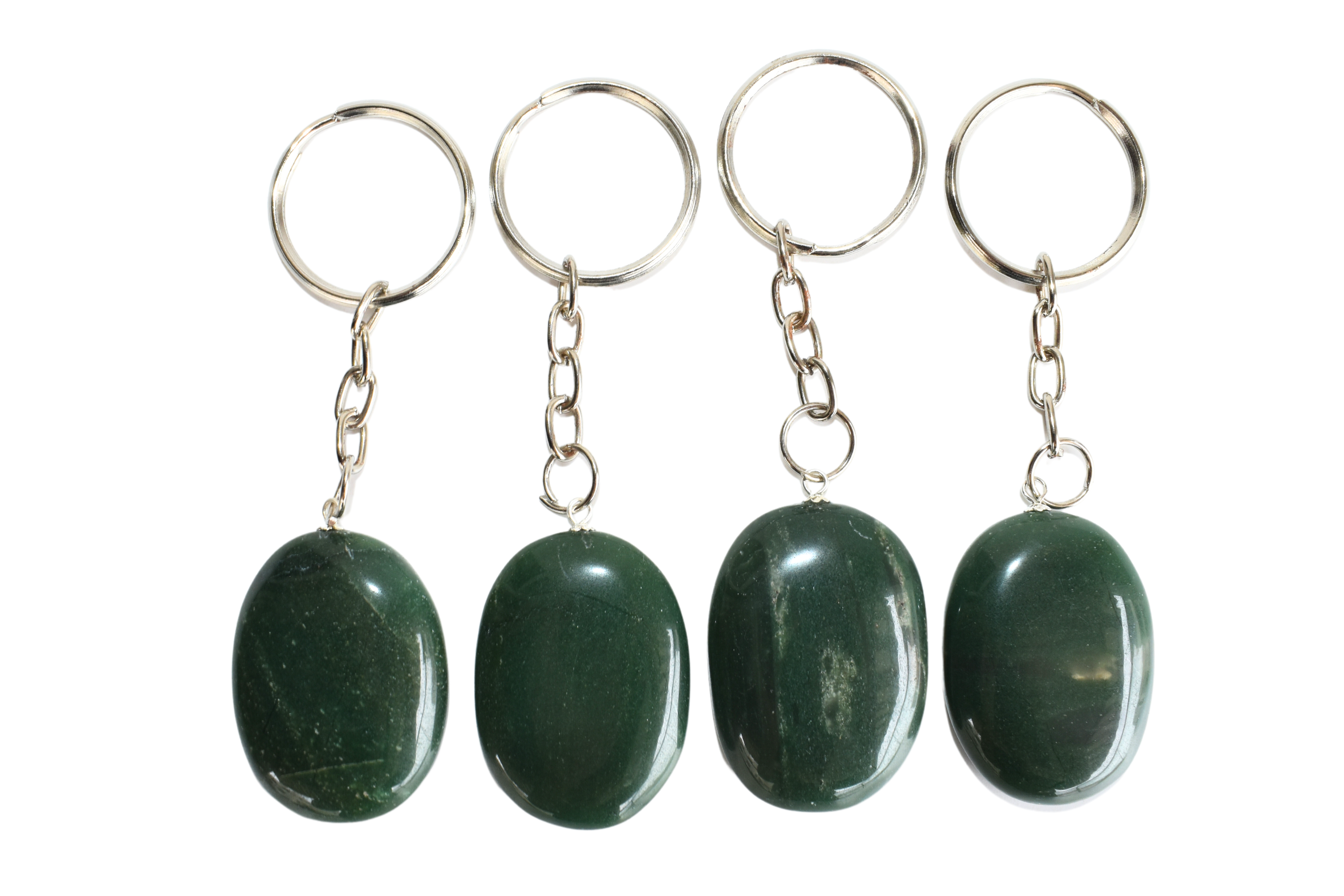 Green Jade Key Chain, Gemstone Keychain Crystal Key Ring (wisdom and balance)  DestGlow
