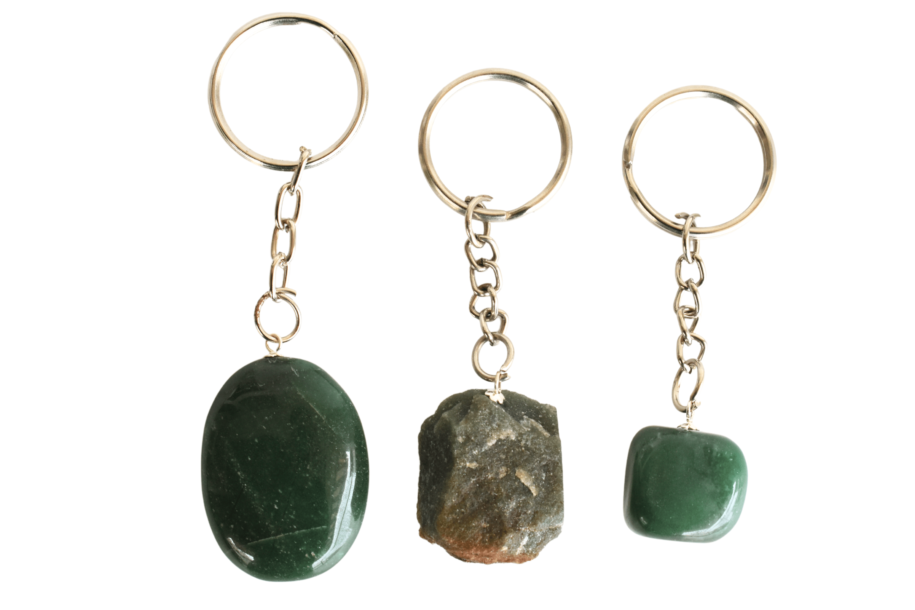 Green Jade Key Chain, Gemstone Keychain Crystal Key Ring (wisdom and balance)  DestGlow