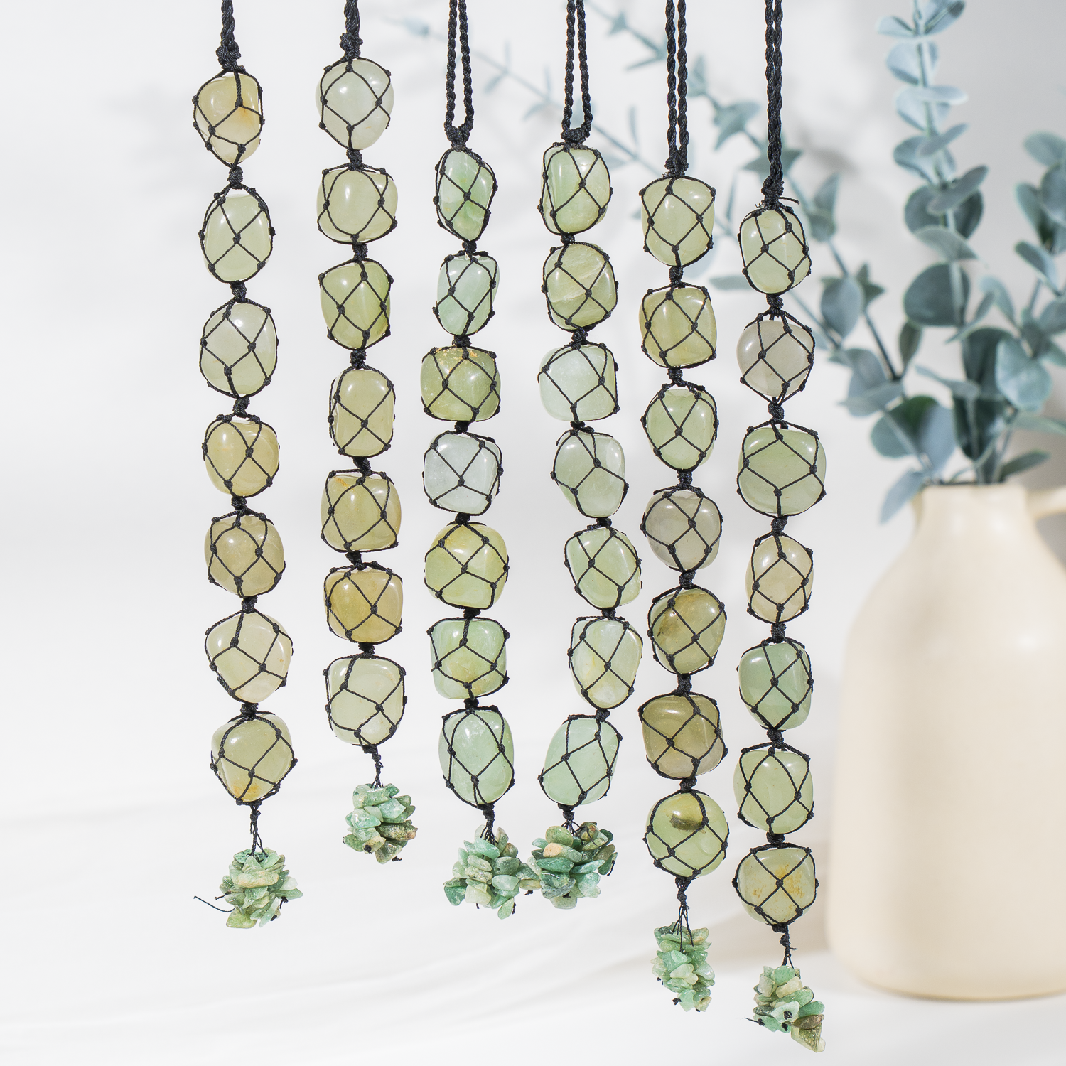 Green Aventurine Crystal Hanger, Car Accessories (Emotional Understanding and Luck And Good Fortune)  DestGlow