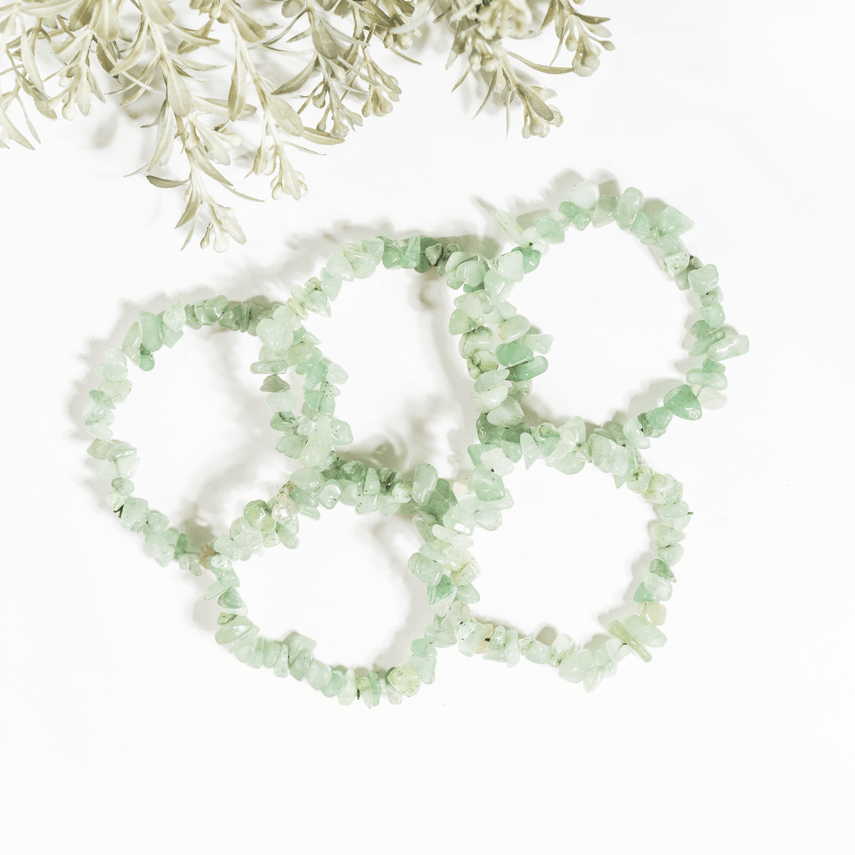 Green Aventurine Chip Bracelet (Attraction and Peace Of Mind)