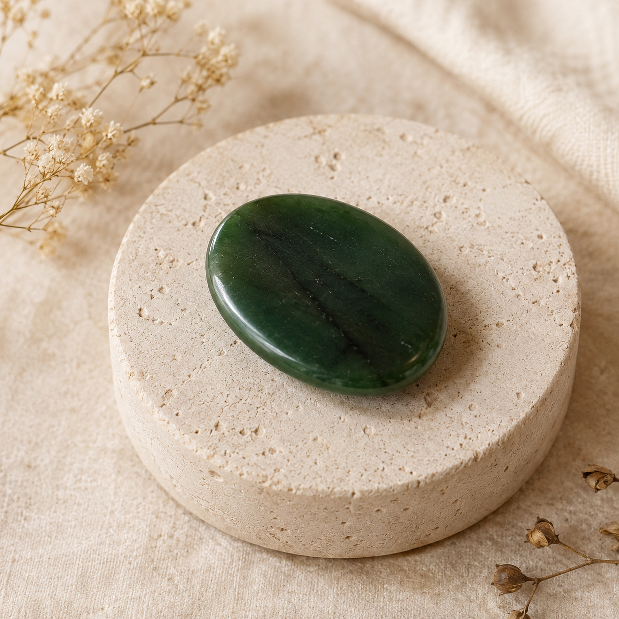 Green Jade Pocket Stones (wisdom and balance)  DestGlow