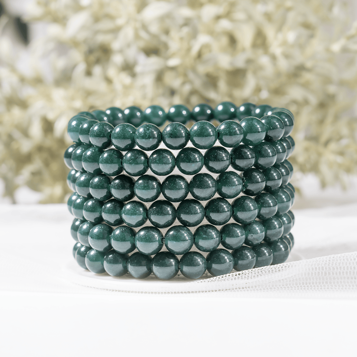 Green Jade Bracelet (Wisdom, Balance)  DestGlow