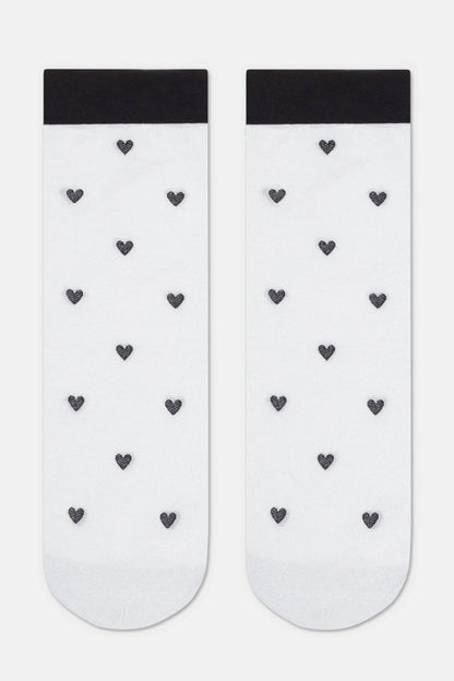 Shimmering Socks Conte Fantasy - "Hearts" Designs