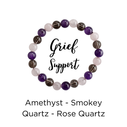 GRIEF Support Bracelet Crystal Bracelet (Emotional, Meditation)  DestGlow
