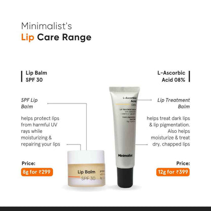 Minimalist 8% L-Ascorbic Acid Lip Treatment Balm