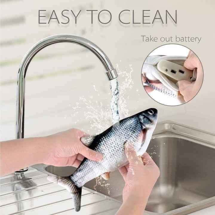Vida Smart - Premium Interactive Wagging Fish Cat Toy - USB Rechargeable Plush with Realistic Movement for Endless Fun &amp; Entertainment!