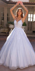 Nox Anabel H1357 Plunging Illusion Neckline Corset A-Line Ballgown by DiscountDressShop