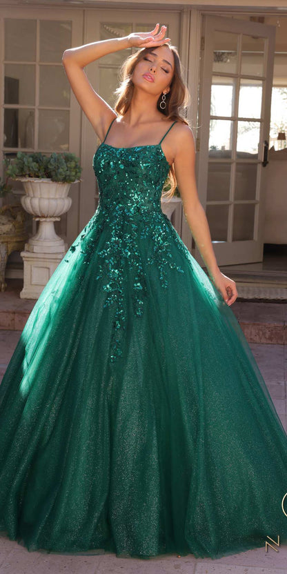 Nox Anabel H1464 Square Neck Poofy A-Line Quinceanera Gown by DiscountDressShop