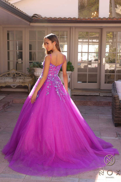 Nox Anabel H1464 Square Neck Poofy A-Line Quinceanera Gown by DiscountDressShop