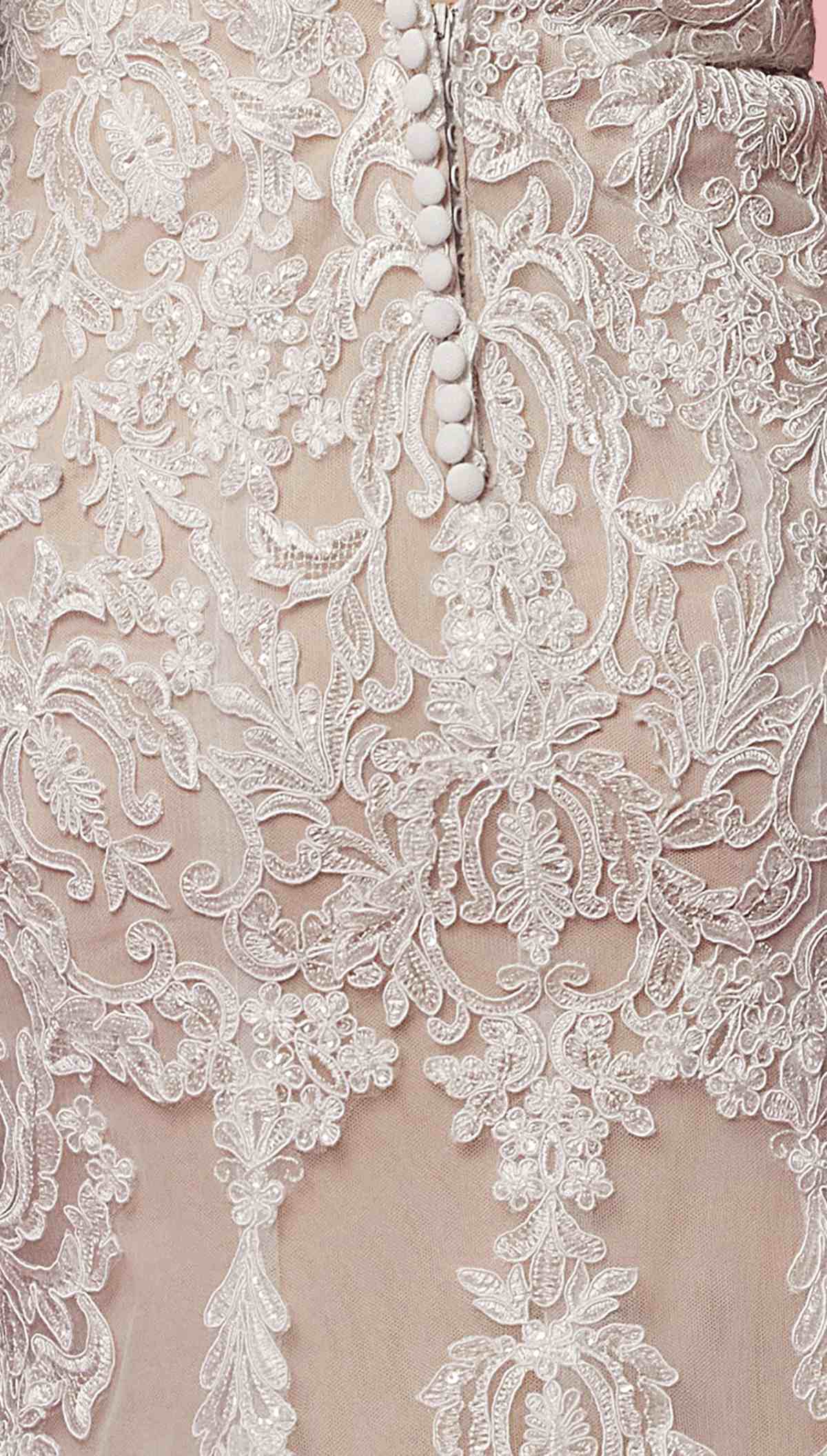 Nox Anabel H494 Spaghetti Strap V-Neckline Long Lace Wedding Gown by DiscountDressShop