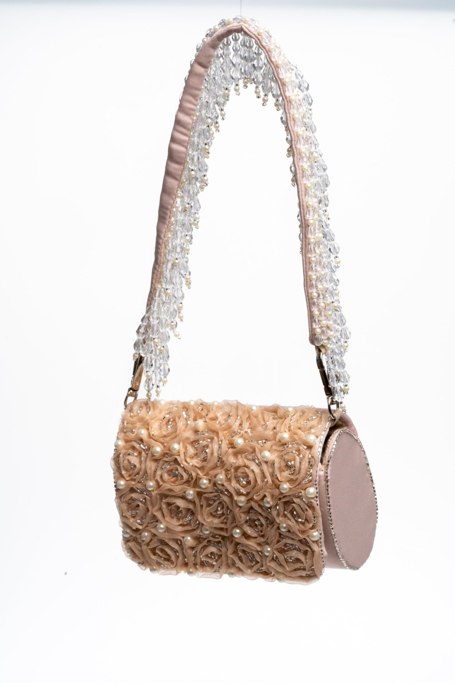 Fringe Mini Flap Bag with Floral Pattern by Lara New York