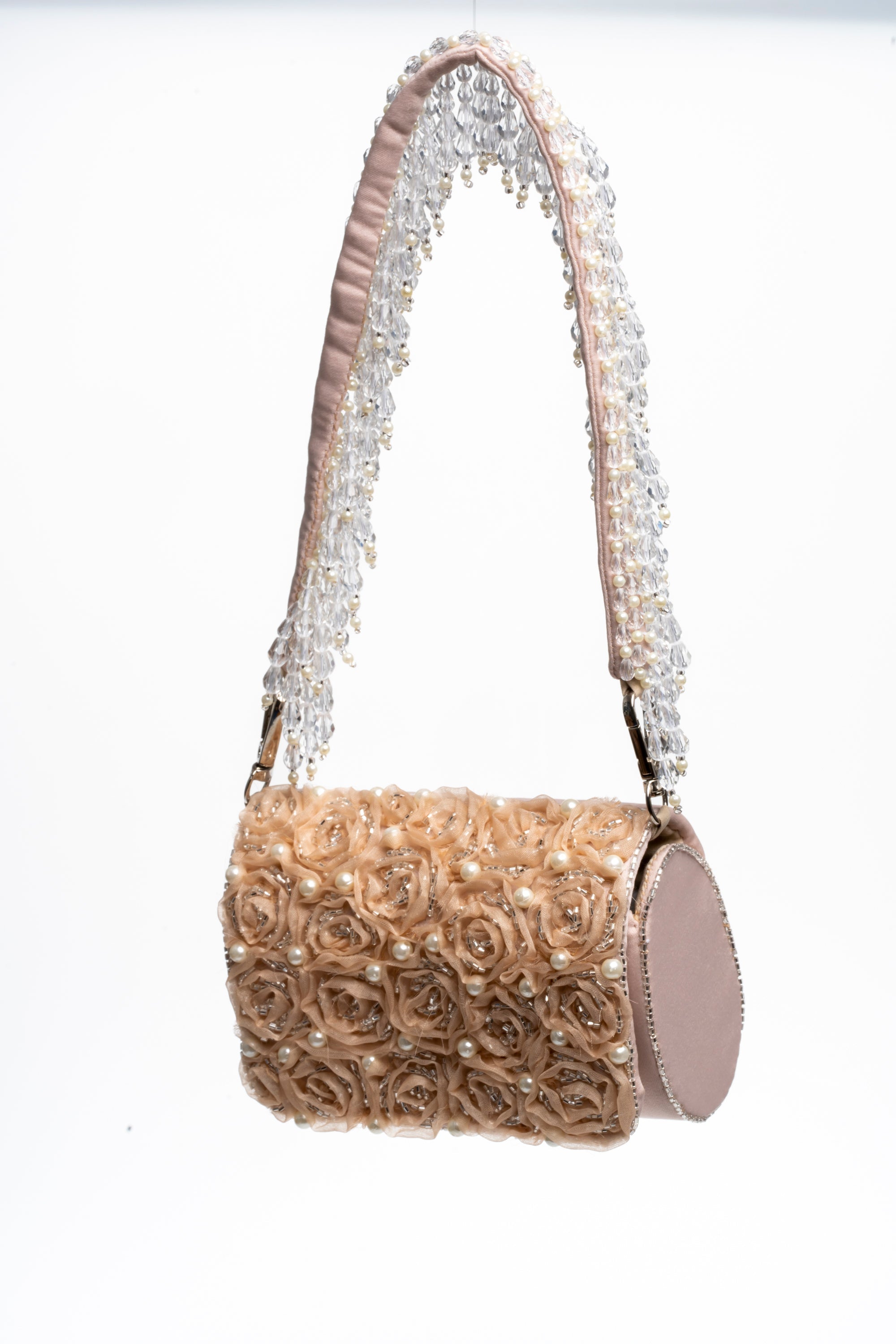 Fringe Mini Flap Bag with Floral Pattern by Lara New York