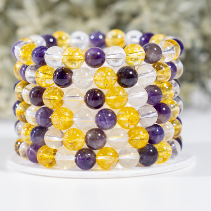 Promotes HEALTH Crystal Bracelet ( Boost Motivation, Spiritual Growth, Clarity)  DestGlow