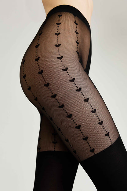 Fantasy Tights Conte Hearts - Imitation of Knee Highs