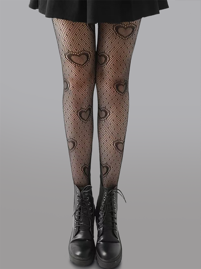 Heart Polka Dot Tights - DestGlow