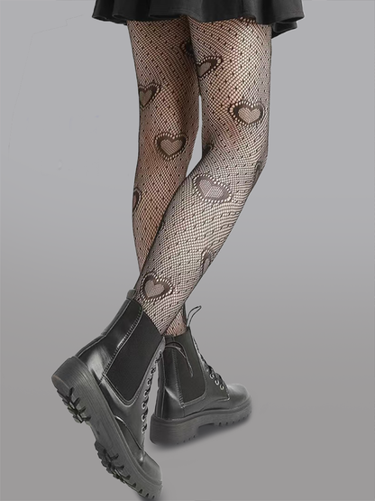 Heart Polka Dot Tights - DestGlow