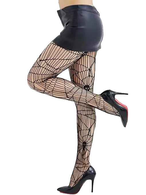Artistic Skull Fishnet Tights