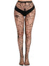 Artistic Skull Fishnet Tights - leggings