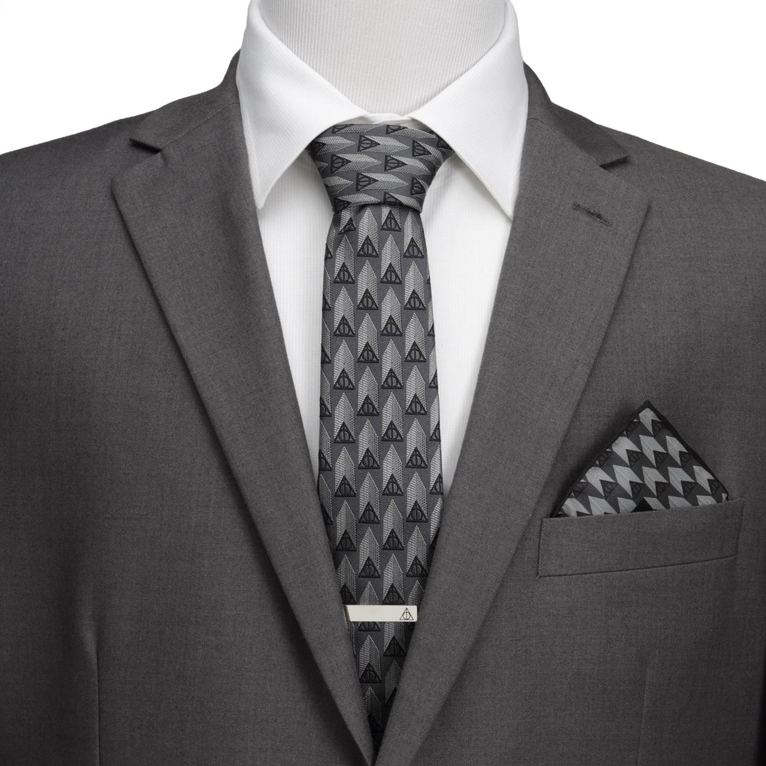 Harry Potter Deathly Hallows Gray Silk Men&