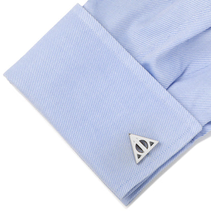 Harry Potter Silver Deathly Hallows Cufflinks by Cufflinks.com